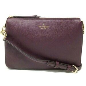 Kate Spade Purple Crossbody Bag with Adjustable Strap and Gold Hardware